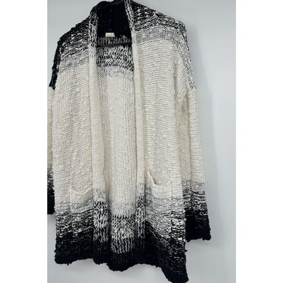 Anthropologie Akemi + Kin White/Black Cable Knit Duster - Picture 5 of 10